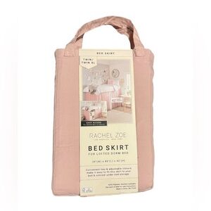 Rachel Zoe Pink Bed Skirt for Twin/Twin XL